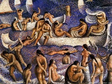 サルバドール・ダリ Painting - リャネの海水浴客 サルバドール・ダリ